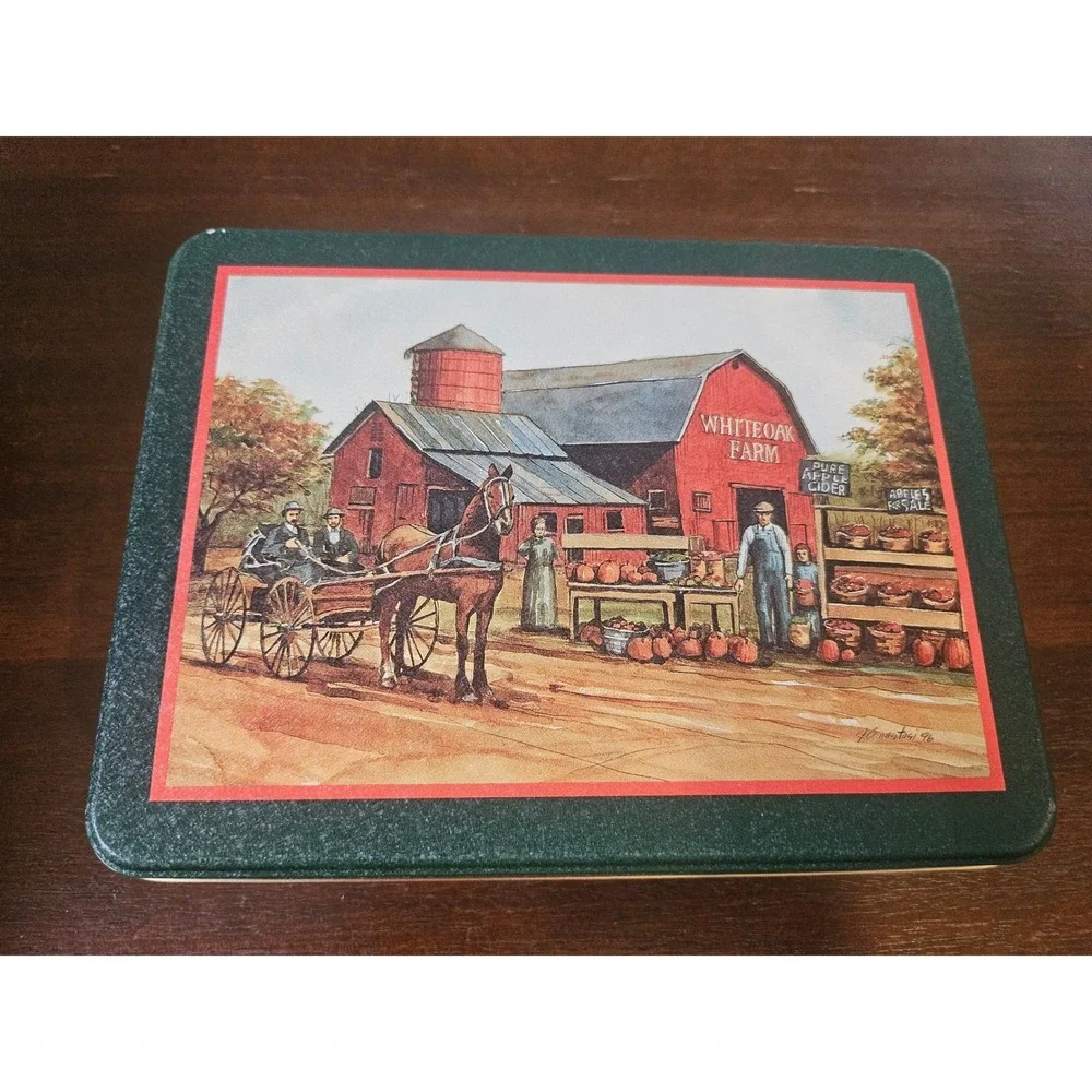 Century Resources White Oak Market Tin Unisex Medium Green Farmhouse Decor